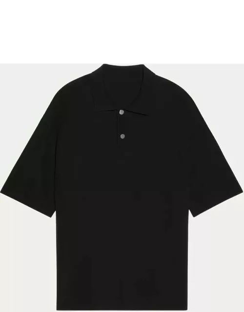 Men's Solid Knit Polo Shirt