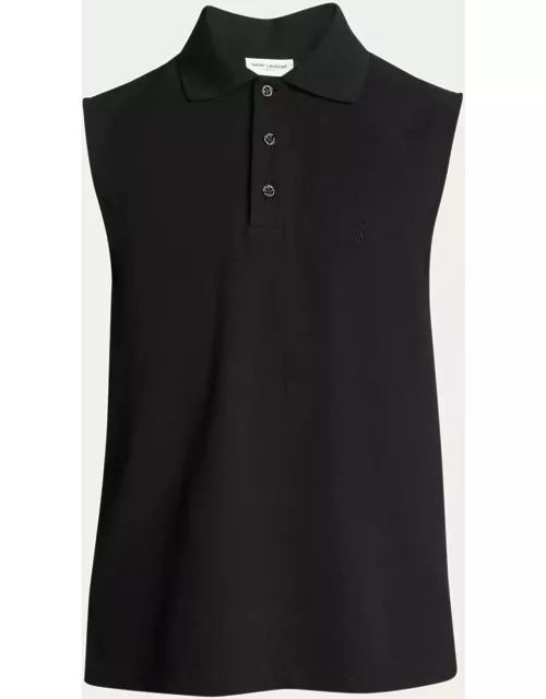 Men's Sleeveless Pique Polo Shirt
