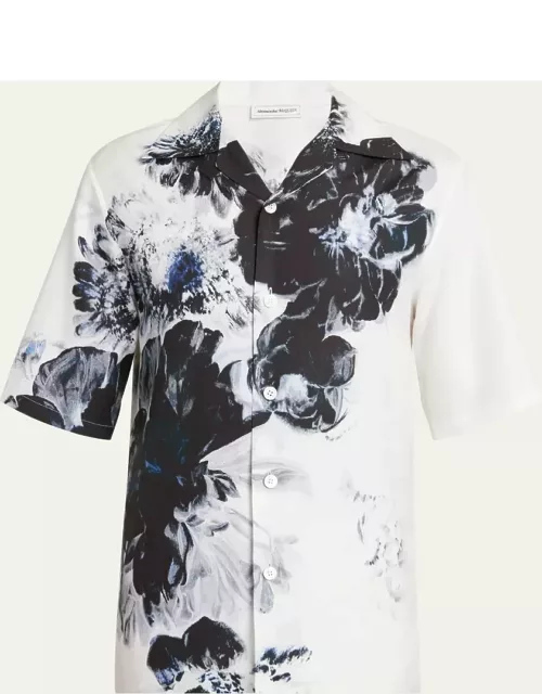 Men's Dutch-Floral Print Short-Sleeve Shirt