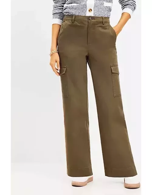 Loft Petite Structured Cargo Pants in Twil