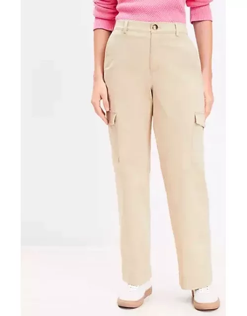 Loft Petite Curvy Structured Cargo Pants in Twil