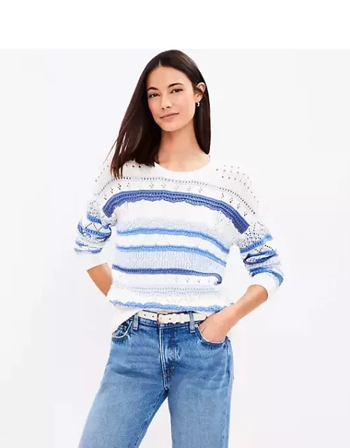 Loft Mixed Pointelle Sweater