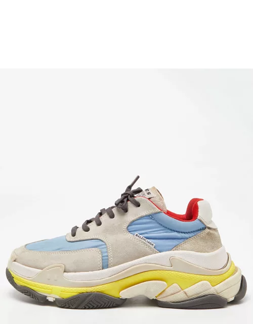Balenciaga Multicolor Nylon and Suede Triple S Sneaker