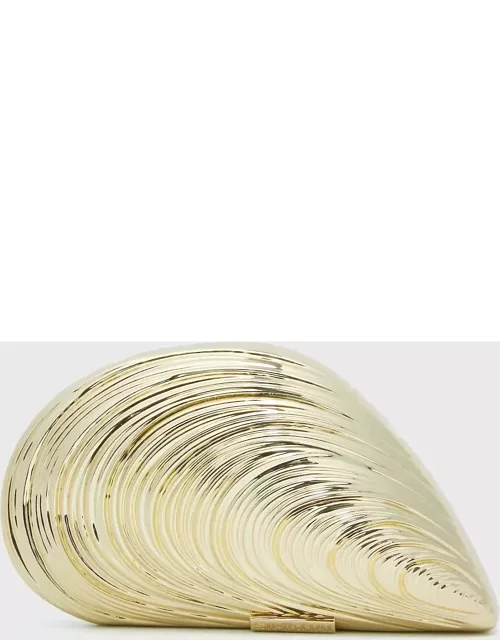Gold Bridget Metal Shell Clutch