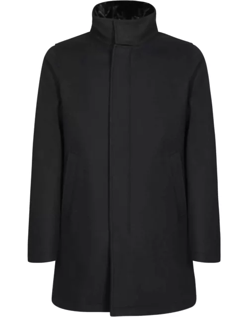 Herno Single-breasted Black Coat