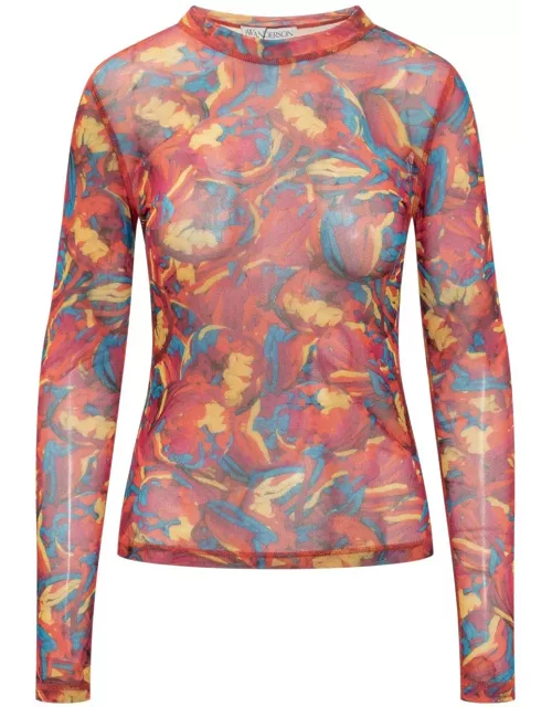 J.W. Anderson Abstract Pattern Print Long-sleeved T-shirt