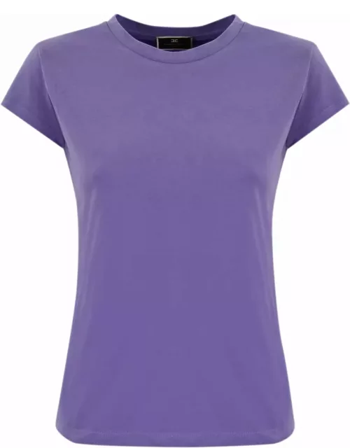 Elisabetta Franchi Jersey T-shirt With Embroidered Logo