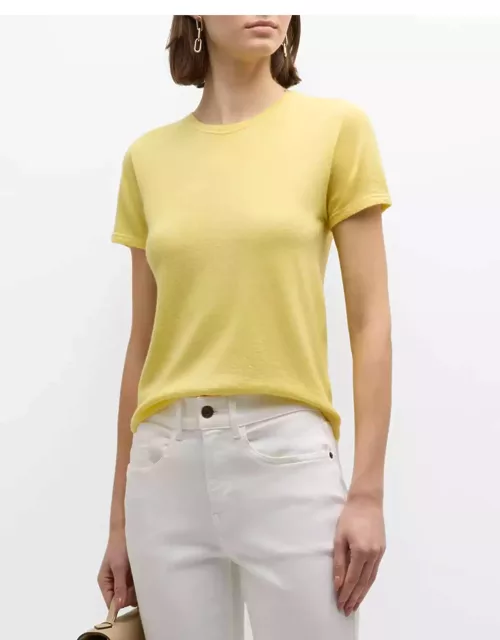 Cashmere Short-Sleeve Crewneck T-Shirt