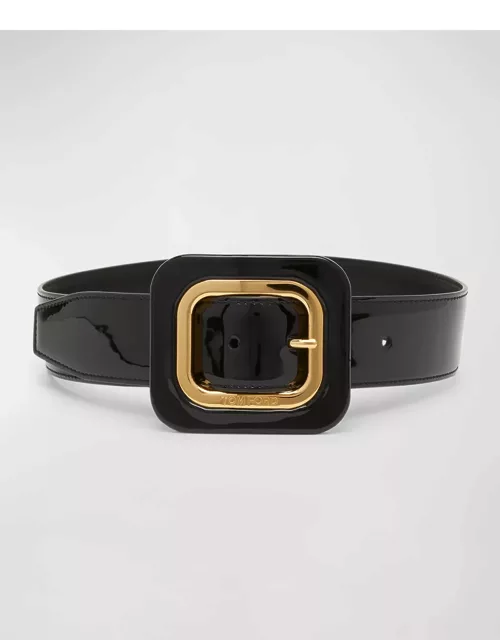 Frame Patent Leather Belt