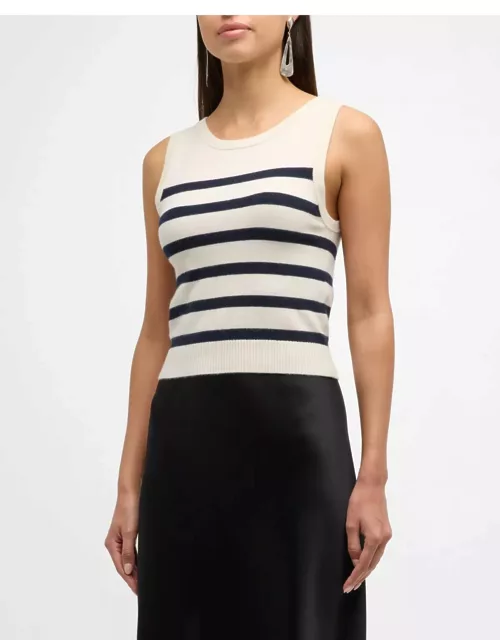 Cashmere Striped Featherweight Tank Top