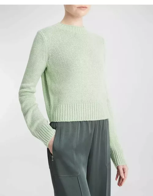 Plush Silk Knit Crew Sweater