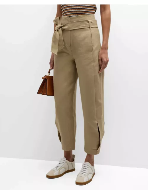 Curved High-Rise Twill Pant