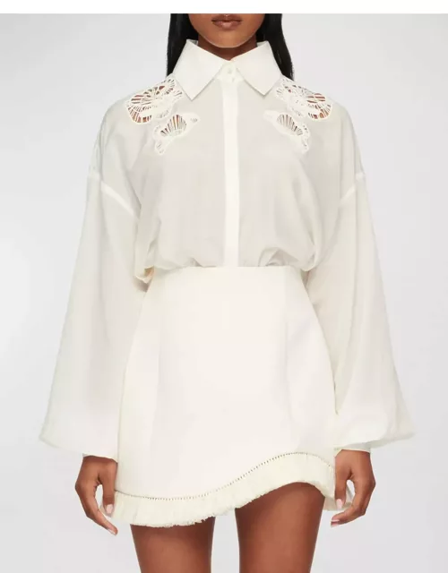 Ainsley Embroidered Button-Front Shirt