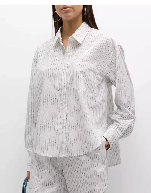 Striped Classic Button-Front Shirt