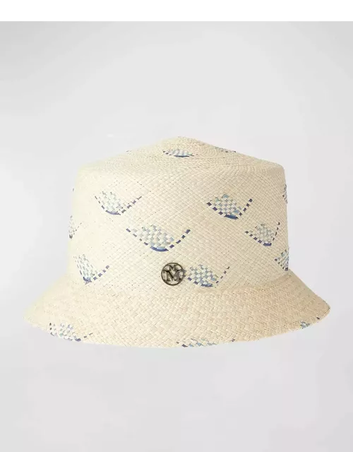 Arsene Floral Brisa Straw Bucket Hat
