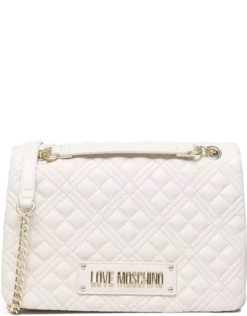 Love Moschino Quilted Bag With Logo Plaque
