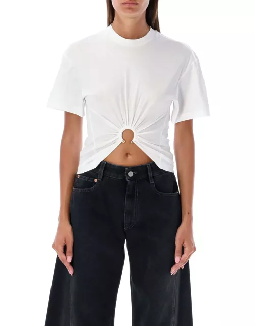 Paco Rabanne Ring Detailed Cropped T-shirt