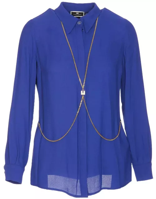 Elisabetta Franchi Body-chain Detail Long-sleeved Shirt