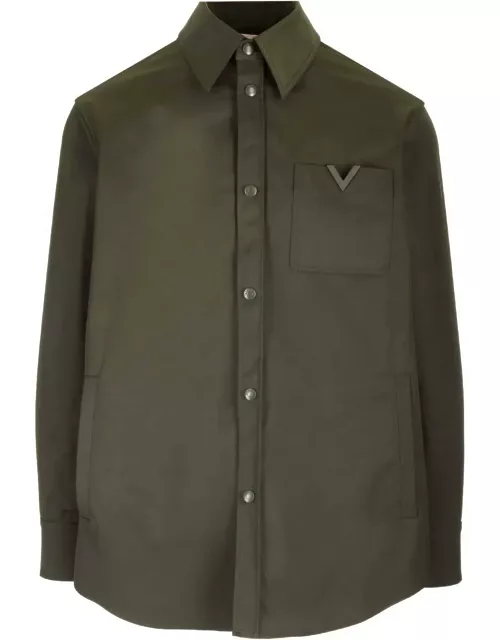 Valentino V-detailed Buttoned Shirt