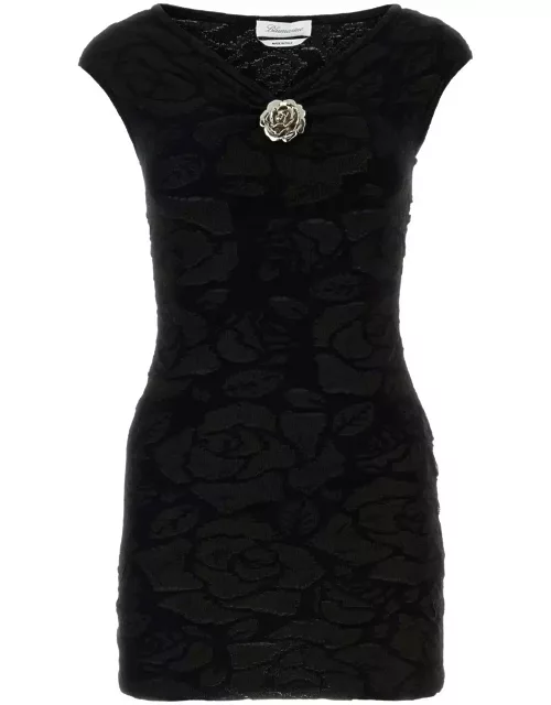 Blumarine Black Polyester Blend Mini Dres