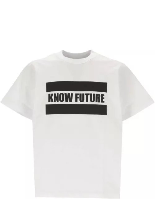 Sacai Slogan-printed Crewneck T-shirt