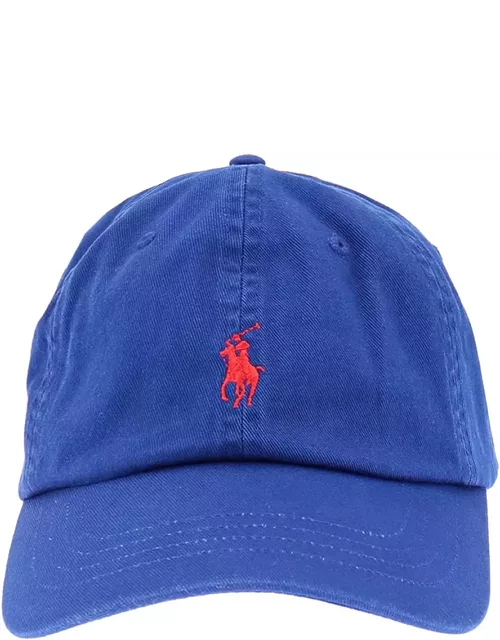 Polo Ralph Lauren Blue Baseball Cap With Contrasting Pony