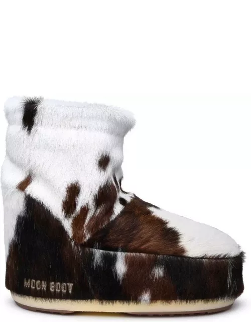 Moon Boot Icon Low Cow-printed Slip-on Boot