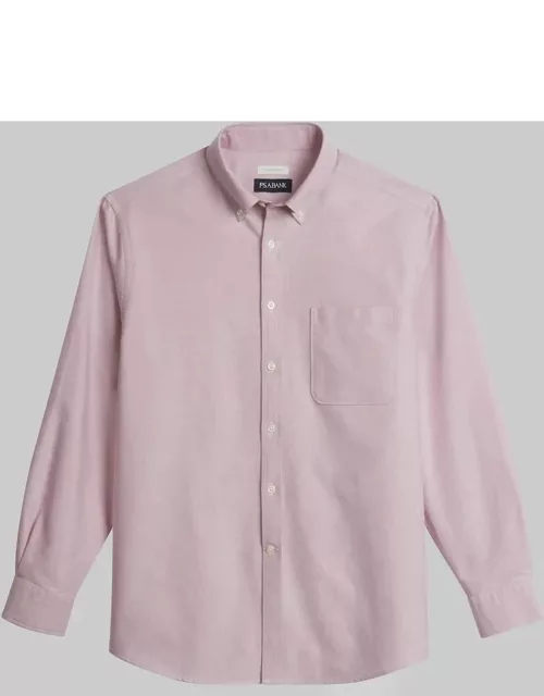 JoS. A. Bank Men's Tailored Fit Button-Down Collar Oxford Casual Shirt, Slate Rose, Mediu