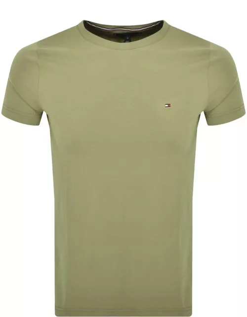 Tommy Hilfiger Stretch Logo T Shirt Green