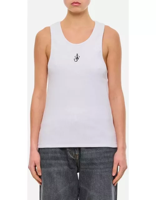 JW Anderson Anchor Embroidery Tank Top White