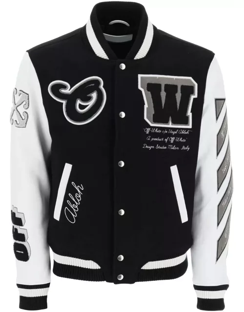 OFF-WHITE Lea varsity bomber jacket