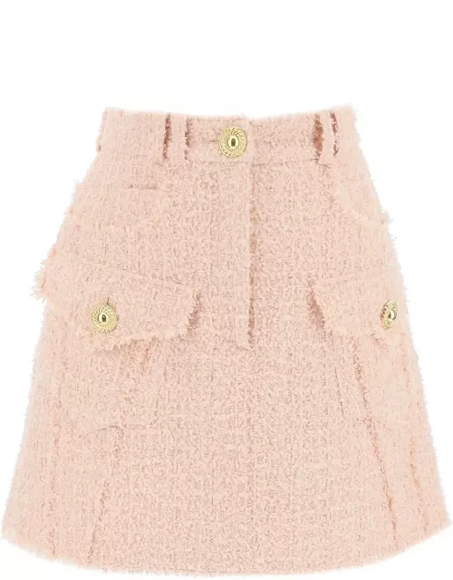 BALMAIN mini skirt in tweed