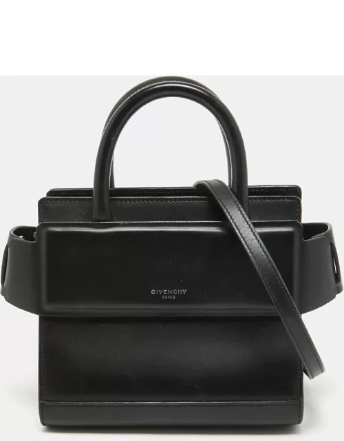 Givenchy Black Leather Nano Horizon Crossbody Bag