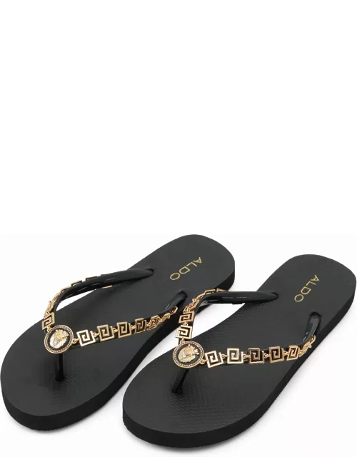 ALDO Minarie - Women's Flat Sandals - Black/Gold