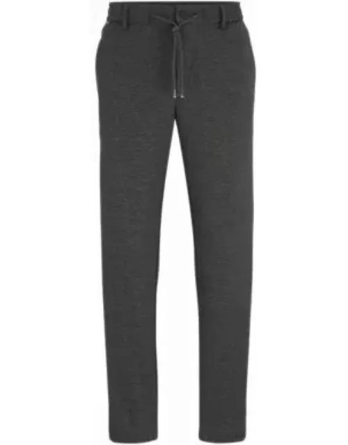 Regular-fit trousers in printed jersey- Grey Men's Casual Pant