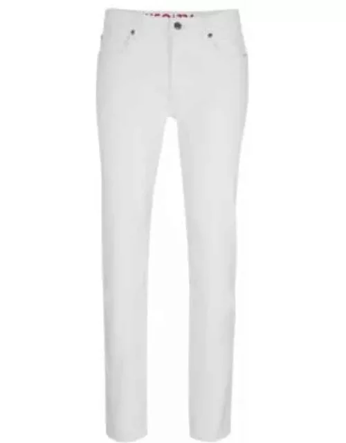 Extra-slim-fit jeans in white comfort-stretch denim- White Men's Jean