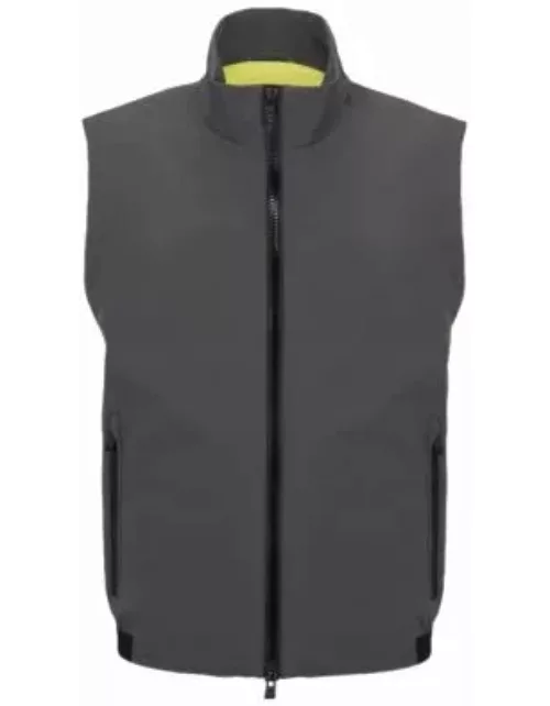 Regular-fit gilet in water-repellent performance-stretch fabric- Grey Men's Casual Jacket