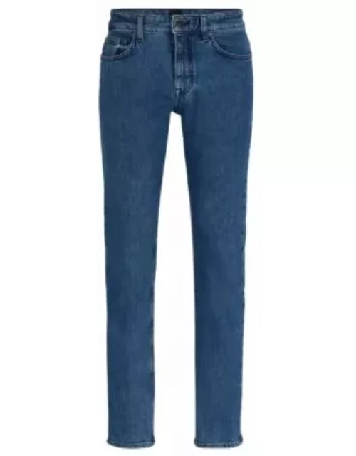 Slim-fit jeans in blue comfort-stretch denim- Blue Men's Jean