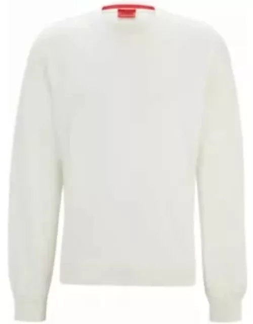 sweater with embroidered logo- White Men's Sweater