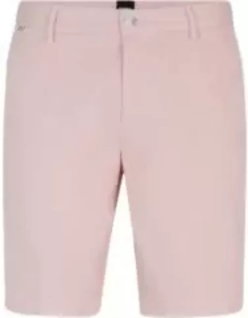 Slim-fit shorts in stretch-cotton twill- light pink Men's Short