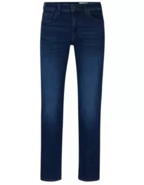 Slim-fit jeans in soft-motion denim- Dark Blue Men's Jean