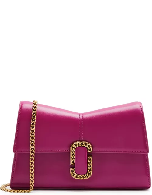 Marc Jacobs The St Marc Leather Wallet-on-chain - Dark Pink