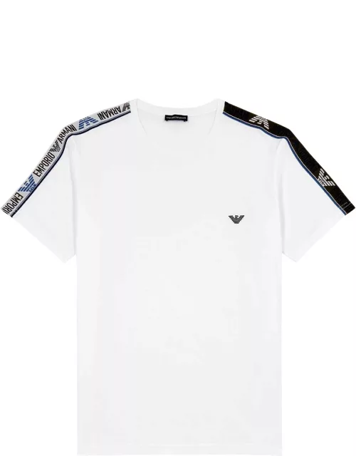 Emporio Armani Logo-trimmed Cotton T-shirt - White