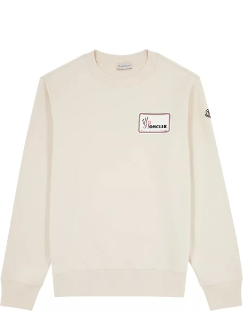 Moncler Logo Cotton Sweatshirt - Beige