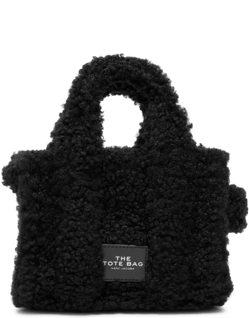 Marc Jacobs The Teddy Mini Faux Shearling Tote - Black
