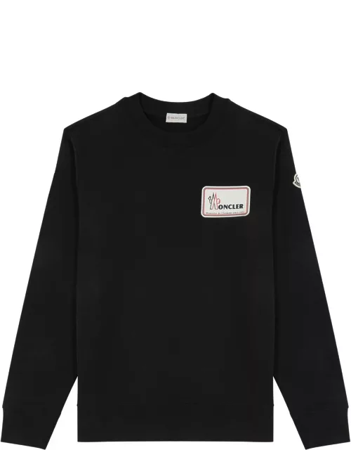 Moncler Logo Cotton Sweatshirt - Black
