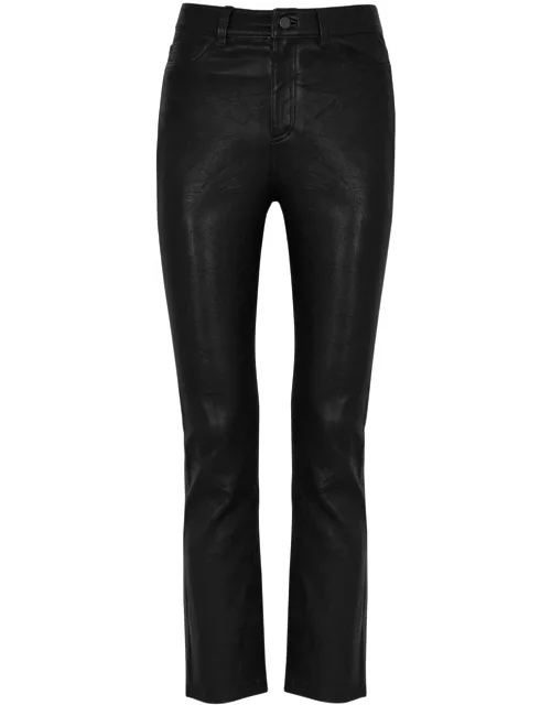 Paige Cindy Leather Trousers - Black