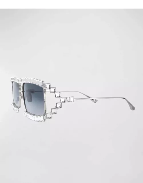 Crystal Boo Titanium Aviator Sunglasse