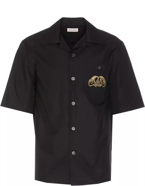 Alexander McQueen The Seal Embellished Buttoned Shirt