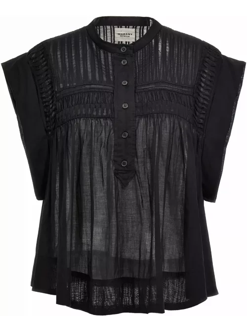 Marant Étoile Leaza Shirt In Black Cotton